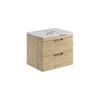 Scudo Aubrey 600mm x 500mm x 440mm Wall Mounted Vanity Unit - Davos Oak