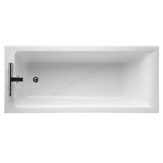 Ideal Standard CONCEPT Single Ended Rectangular Bath; 2 Tap Holes; 1700x750mm; White