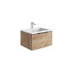 Scudo Ambience 590mm x 350mm x 475mm Wall Mounted Vanity Unit - Melamine/Oak