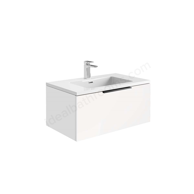 Scudo Ambience 790mm x 350mm x 475mm Wall Mounted Vanity Unit - Matt White