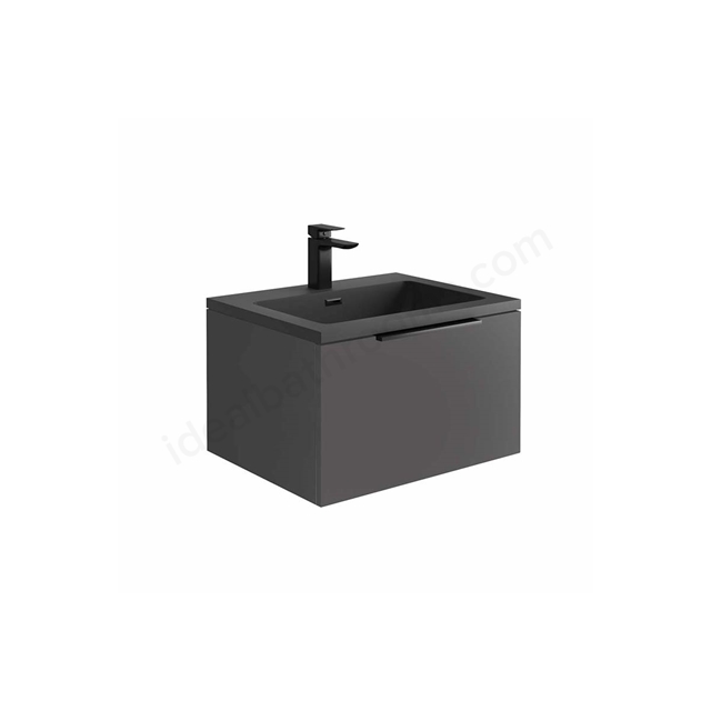 Scudo Ambience 590mm x 350mm x 475mm Wall Mounted Vanity Unit - Matt Grey