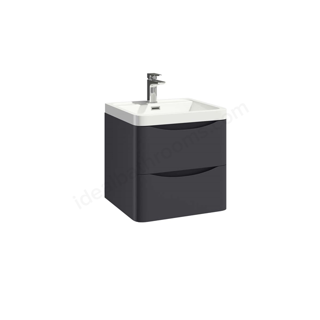 Scudo Bella 496mm x 446mm x 447mm Wall Mounted Vanity Unit - Matt Grey