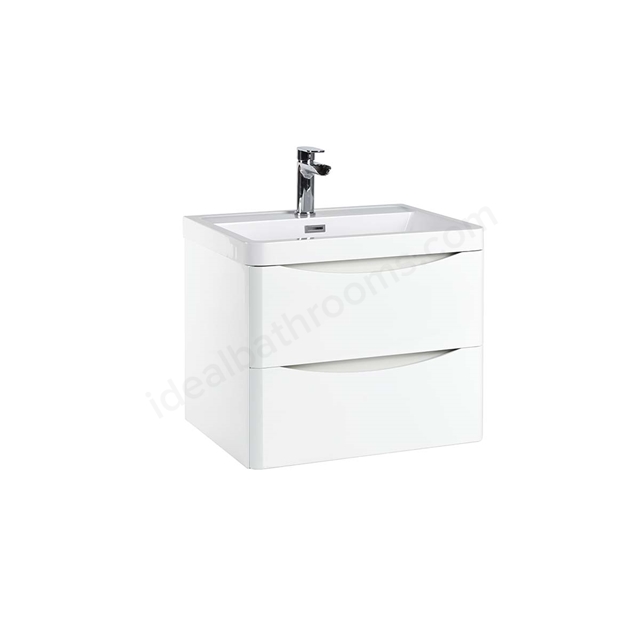 Scudo Bella 596mm x 450mm x 448mm Wall Mounted Vanity Unit - White