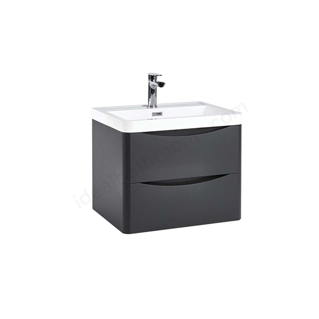 Scudo Bella 596mm x 450mm x 448mm Wall Mounted Vanity Unit - Matt Grey