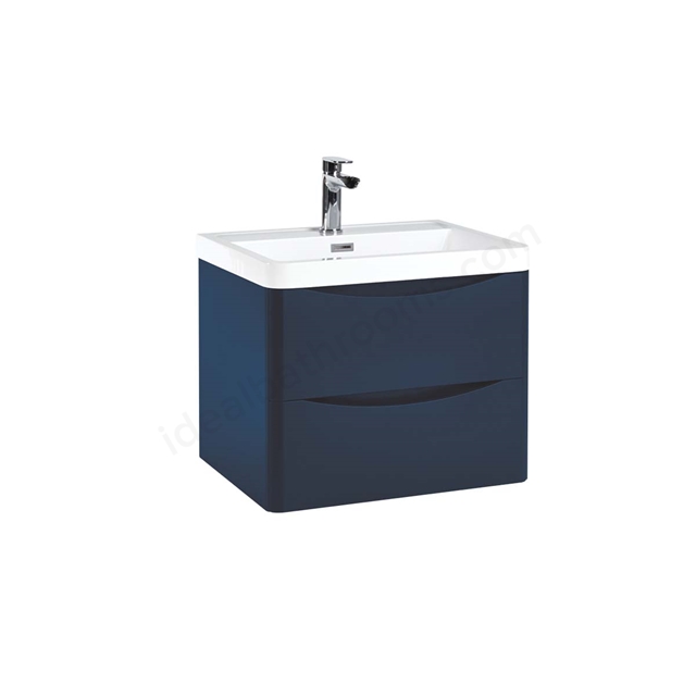 Scudo Bella 596mm x 450mm x 448mm Wall Mounted Vanity Unit - Indigo Blue