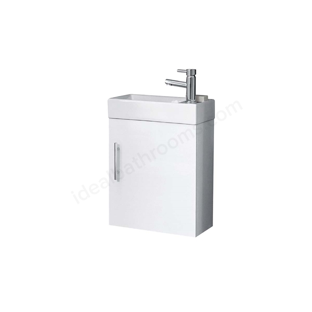 Scudo Lanza 390mm x 440mm x 215mm Wall Mounted Vanity Unit - White High Gloss