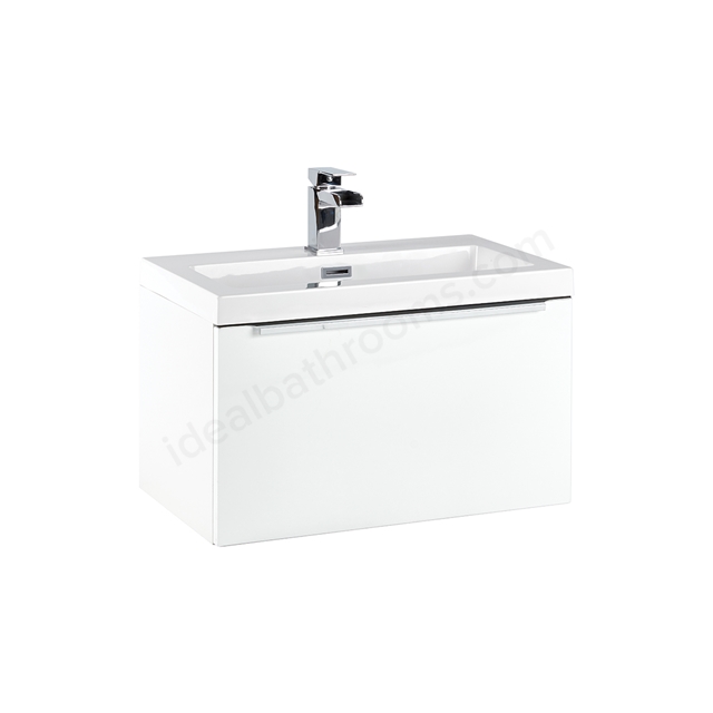 Scudo Muro 600mm x 375mm x 355mm Wall Mounted Vanity Unit - Gloss White