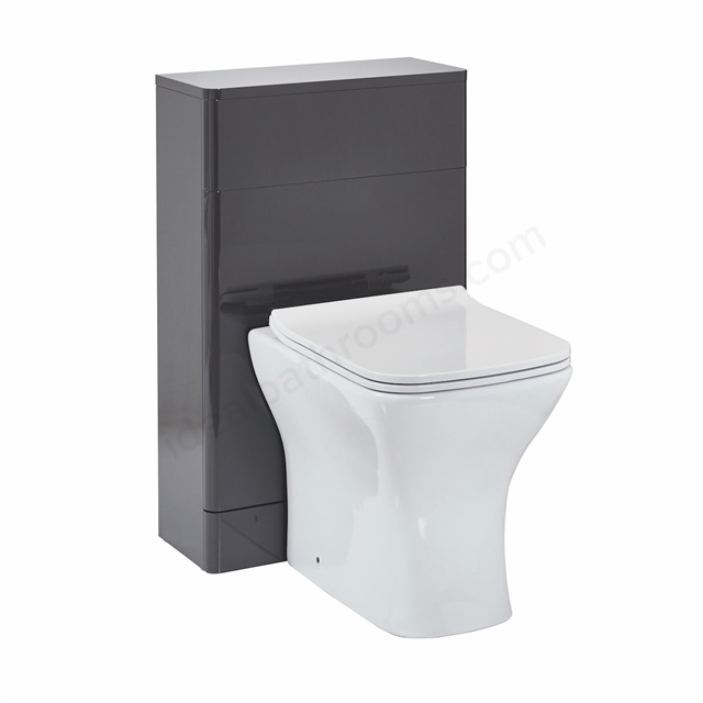 Scudo Rossini 500mm x 800mm x 220mm Floorstanding WC Unit - Wolf Grey