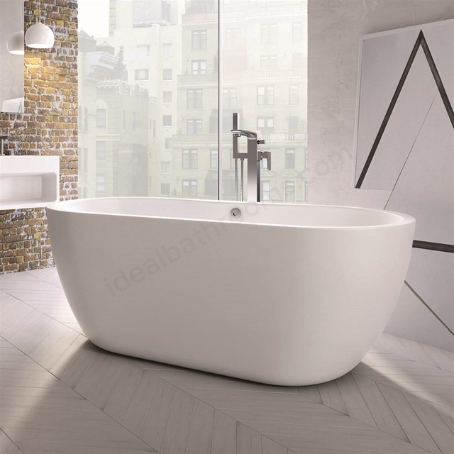 Scudo Onyx 1555mm x 745mm Freestanding Bath - White