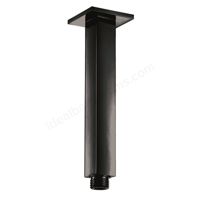 Scudo Mono Square Shower Ceiling Arm - Black