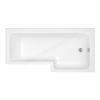 Scudo 1700mm x 850mm x 700mm Right Hand L Shape Shower Bath - White