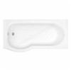Scudo 1675mm x 850mm x 750mm Left Hand P Shape Shower Bath - White