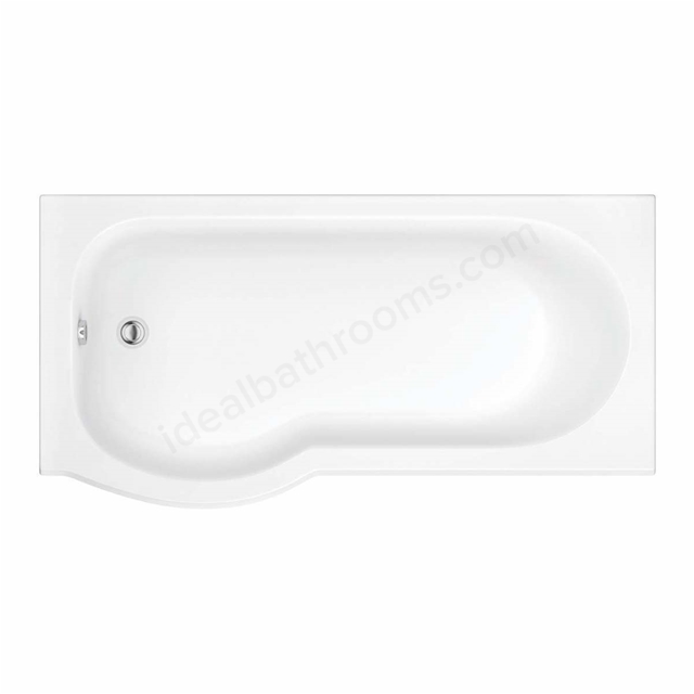 Scudo 1675mm x 850mm x 750mm Left Hand P Shape Shower Bath - White