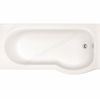 Scudo 1675mm x 850mm x 750mm Right Hand P Shape Shower Bath - White