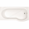 Scudo 1675mm x 850mm x 750mm Right Hand P Shape Shower Bath - White