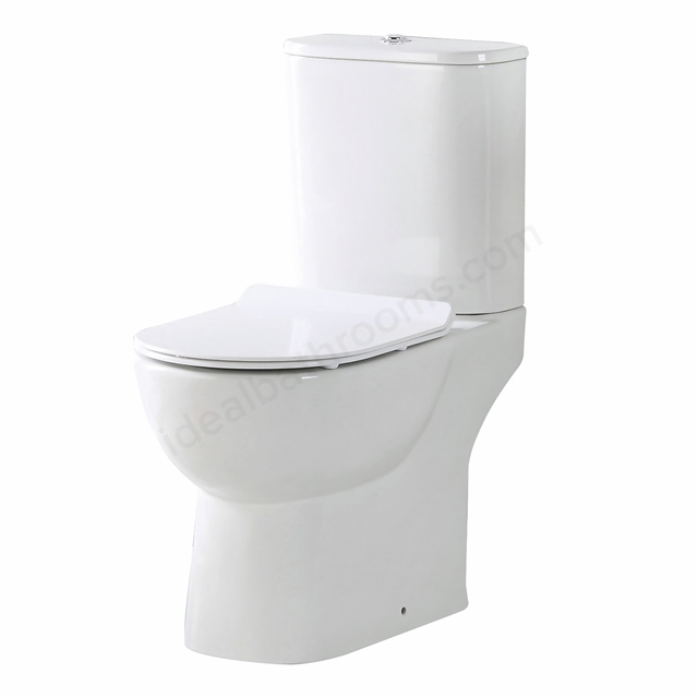 Scudo Belini 615mm x 430mm x 365mm Rimless Open Back WC Pan - White