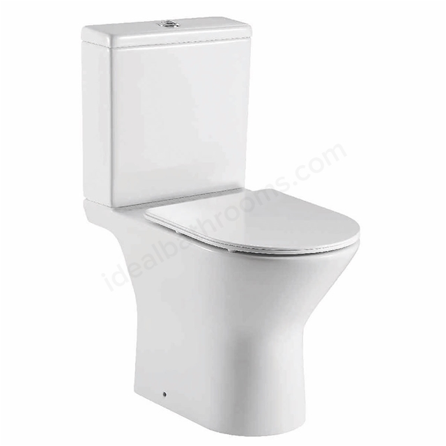 Scudo Middleton 590mm x 400mm x 360mm Rimless Open Back WC Pan - White