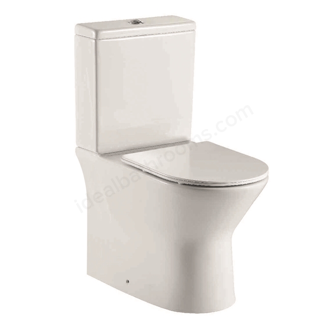 Scudo Middleton 590mm x 400mm x 360mm Rimless Close Back WC Pan - White