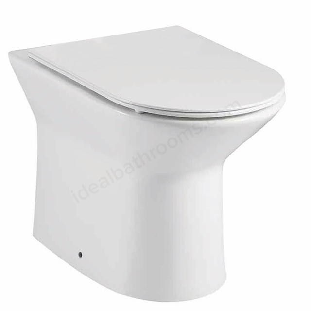 Scudo Middleton 520mm x 410mm x 360mm Rimless Back To Wall Pan - White