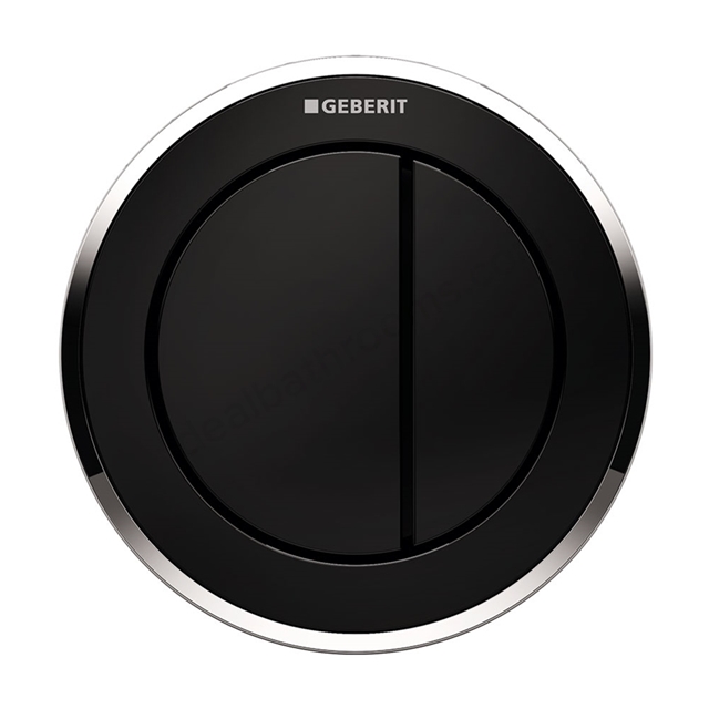 Geberit TYPE10 Dual Flush Button; For Furniture; Gloss Chrome/Black