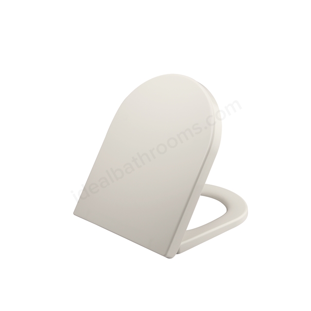 Scudo Spa D-shaped Toilet Seat - Wrap Over Soft Close Top Fix - White