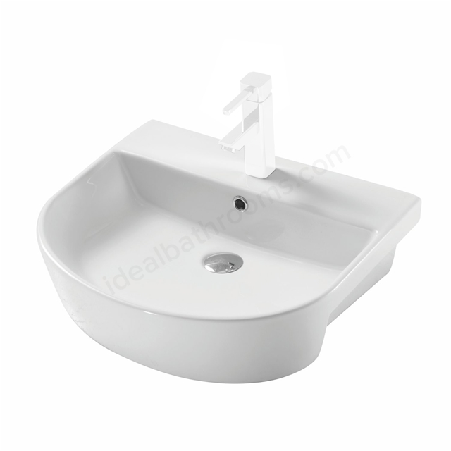 Scudo Middelton 560mm x 470mm Semi Recessed Basin - White