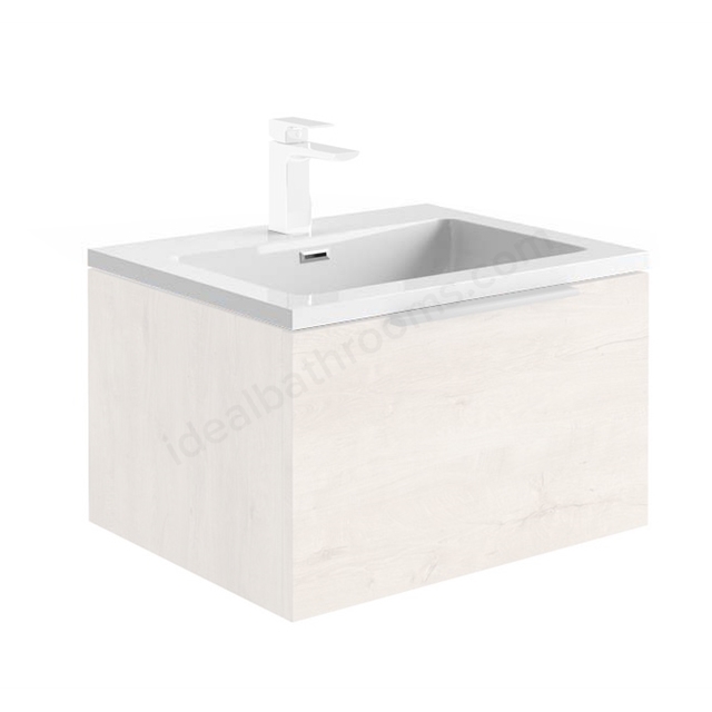 Scudo Ambience 600mm x 480mm 1 Tap Hole Vanity Basin - White