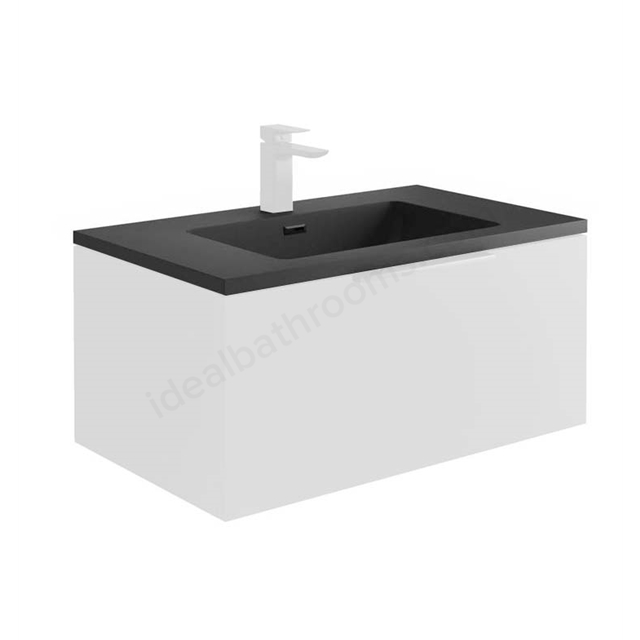 Scudo Ambience 800mm x 480mm 1 Tap Hole Vanity Basin - Graphite Grey