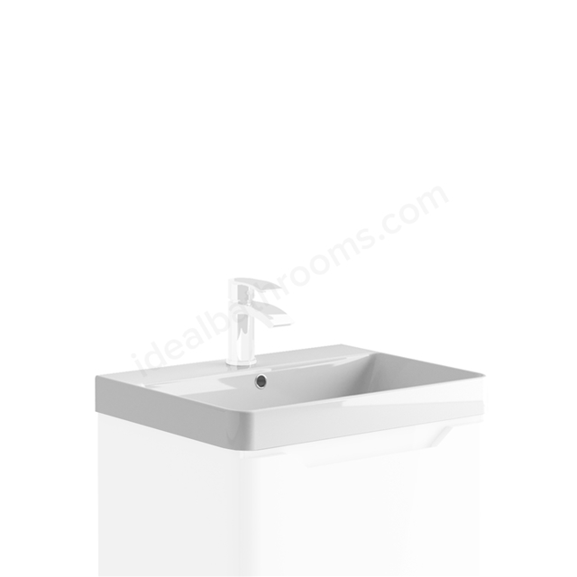 Scudo Rossini 600mm x 460mm 1 Tap Hole Ceramic Vanity Basin - White