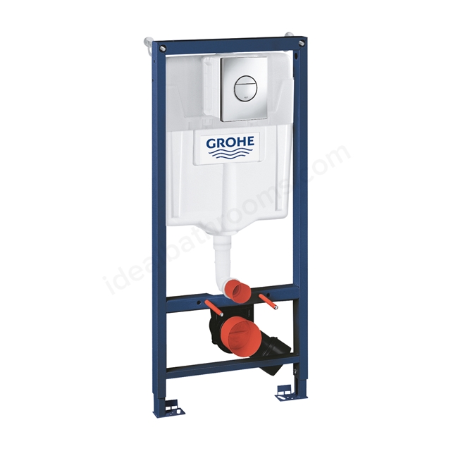 Grohe Rapid SL 1130mm x 500mm Installation Frame w/ Nova Cosmo Plate, Front Wall Brackets & Flushplate