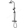 Aqualisa AQ Cool Touch Round shower column (inc Fixing Kit) HP - Matt Black