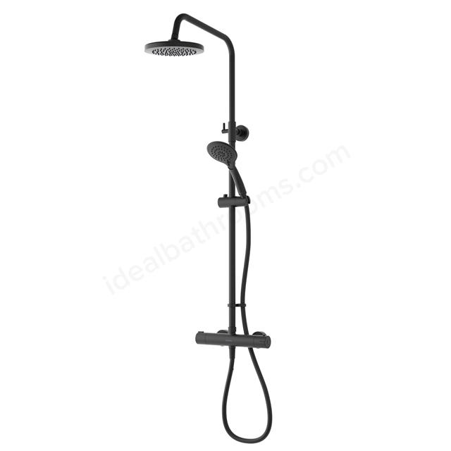 Aqualisa AQ Cool Touch Round shower column (inc Fixing Kit) HP - Matt Black