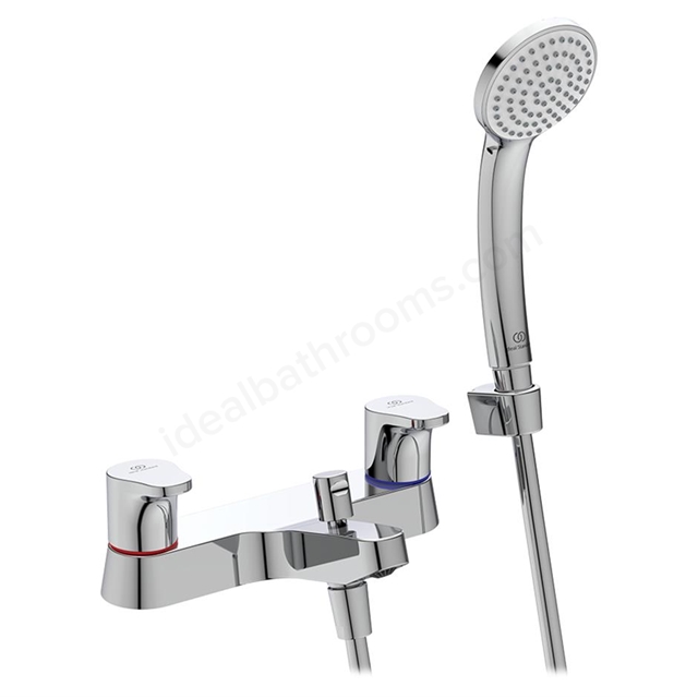 Ideal Standard Cerabase Dual Control Bath Shower Mixer w/ Shower Set - Chrome