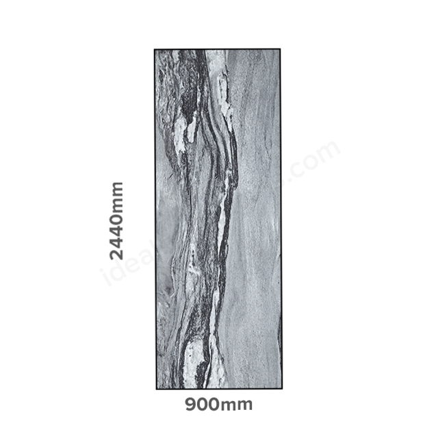 Showerwall 2440X900Mm Se Grey Volterra Gloss Wall Panel SW53