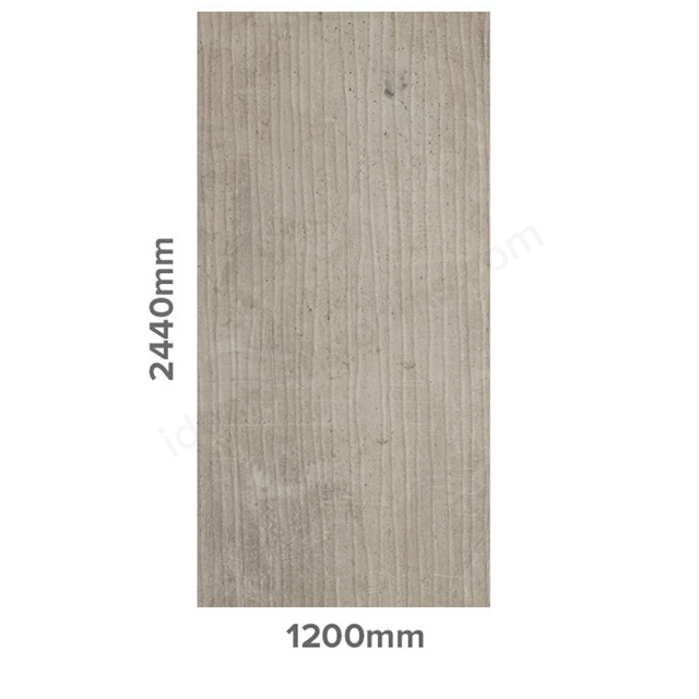 Showerwall Urban Concrete 1200mm Wide Straight Edged Panel SW48
