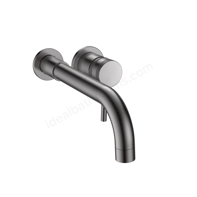 Scudo Core Wall Mounted 1 Handle Basin Mixer - Gunmetal