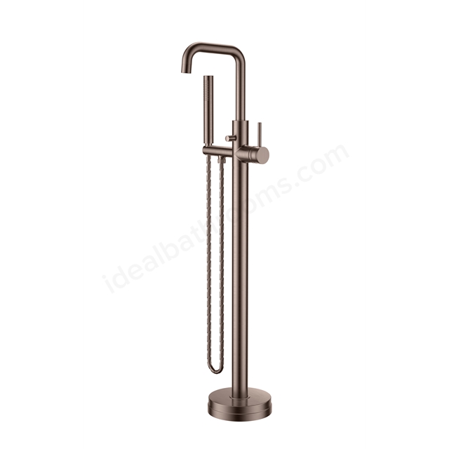 Scudo Core Freestanding Bath Mixer - Brushed Bronze