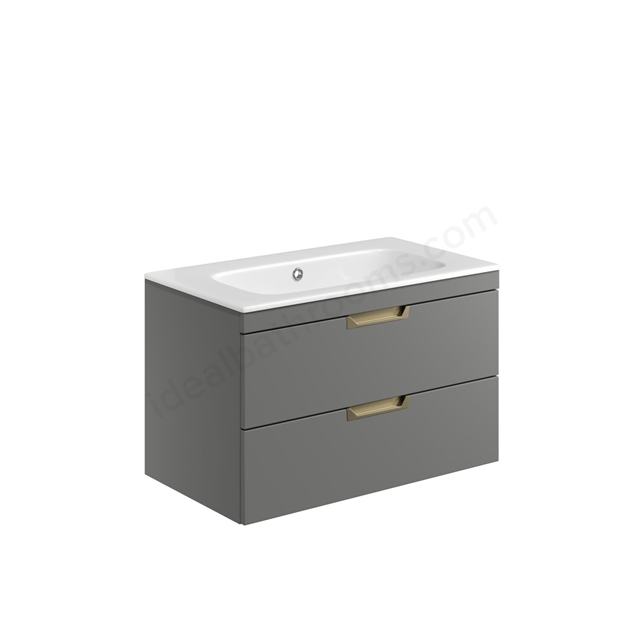 Scudo Aubrey 800mm x 500mm x 440mm Wall Mounted Vanity Unit - Matt Grey