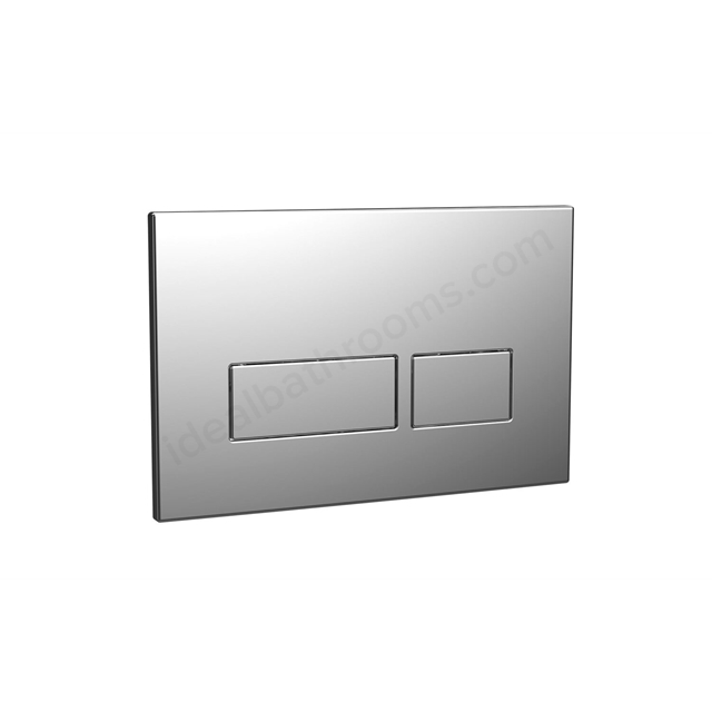 Scudo Square Dual Flush Button - Chrome