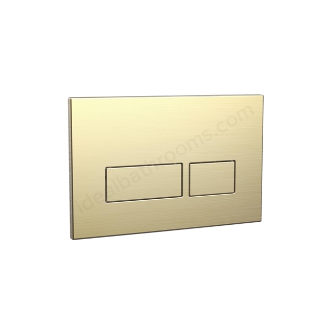 Scudo Square Dual Flush Button - Brushed Brass