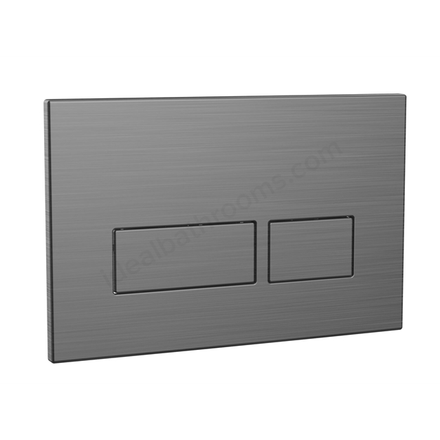 Scudo Square Dual Flush Button - Gunmetal