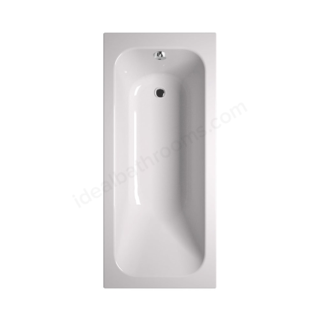 Vitra BALANCE Single Ended Rectangular Bath; 1500x700mm; 0 Tap Hole; White