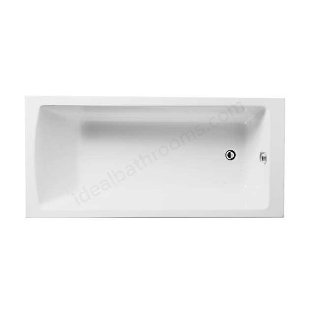 Vitra NEON Single Ended Rectangular Bath; 1600x750mm; 0 Tap Hole; White