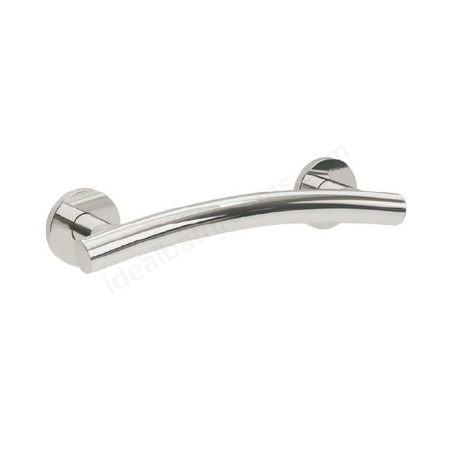 Bathex Yardley 300mm Arched Stainless Steel Grab Rail - Mirror Polish