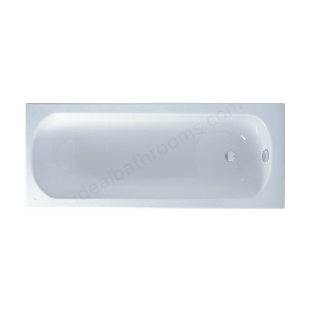 Vitra OPTIMA Single Ended Rectangular Bath; 1700x700mm; 0 Tap Hole; White