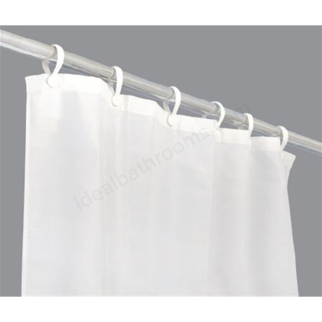 Bathex Professional 1830mm x 1830mm Weighted 4oz Polyester Shower Curtain - White