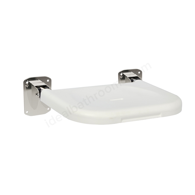 Bathex Distinction Friction Shower Seat w/ Mirror Polish Stainless Steel Backplates