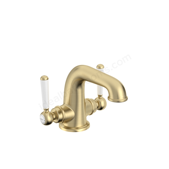 Tavistock Lansdown Basin Mixer With Click Waste Brushed Brass