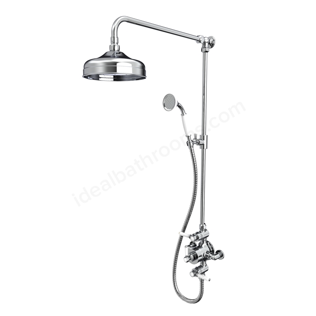 Tavistock Lansdown Dual Function Shower System With Overhead Shower & Handset Chrome