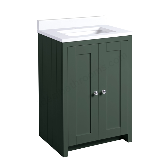 Tavistock Lansdown 600mm Underslung Vanity Basin Unit - Sherwood Green